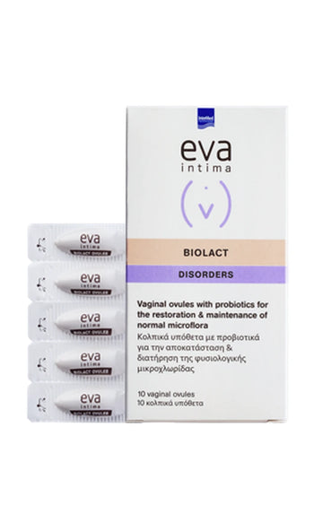 Eva Intima Biolact Vaginal Ovules - Προβιοτικά Κολπικά Υπόθετα 10 Τεμάχια